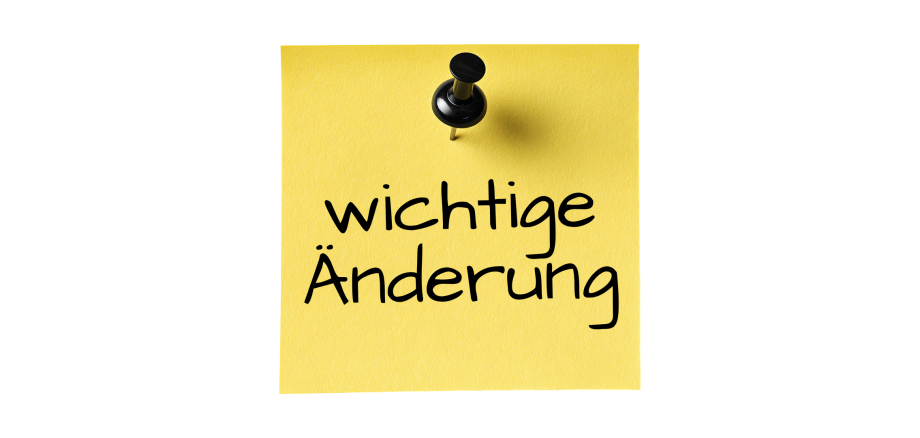 wichtige Änderung