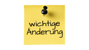 wichtige Änderung
